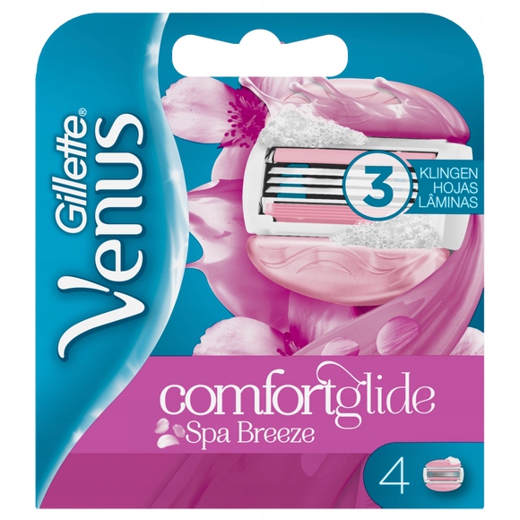 GILLETTE VENUS COMFORT GLIDE SPA BREEZE 4 SZTUKI+RĄCZKA DO NOŻYKÓW