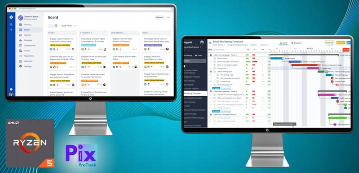 Pix ProTask Komputer Ryzen 5 32GB DDR4 1000GB NVMe Windows 11 Mocny Wydajny