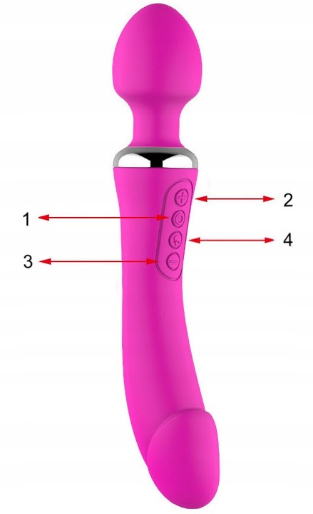 LUKSUSOWY WIBRATOR DAMSKI 2w1 PODGRZEWANY DO 45stC - USB DAWCA ORGAZMÓW