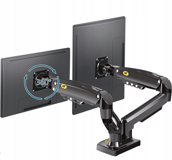 UCHWYT BIURKOWY SPRĘŻYNA GAZOWA 2 MONITORY 17-27'