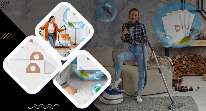 10X WORKI DO ODKURZACZA KARCHER WOREK WD 3 WD3 WD2 WD 6 SE 4001 V17 +