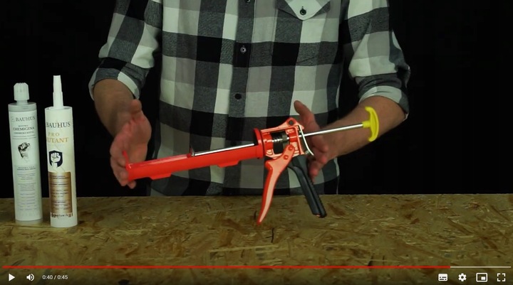 PISTOLET WYCISKACZ do silikonów kartuszy klejów uszczelniaczy SOLIDNY