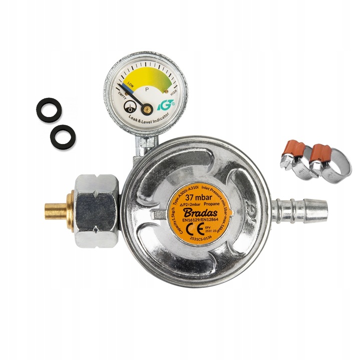 REDUKTOR GAZOWY BUTLI 11 KG Z MANOMETREM I ZAWÓR BEZPIECZEŃSTWA