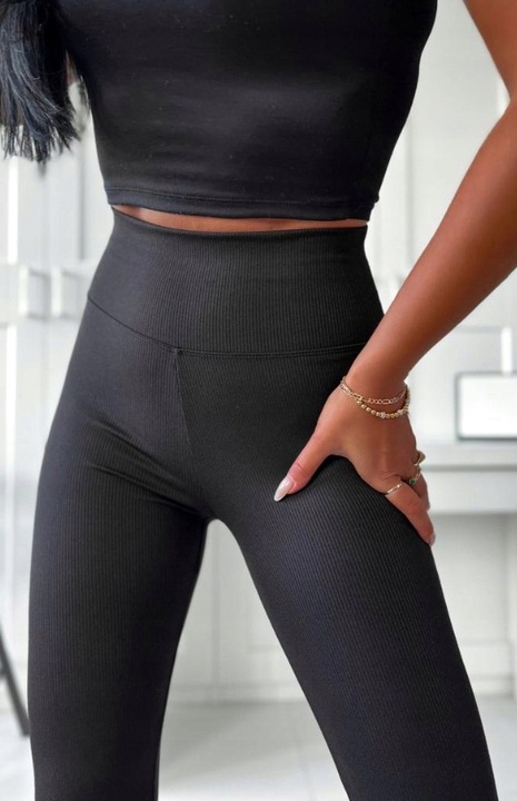 LEGGINSY PUSH UP Z MARSZCZENIEM PRĄŻEK L/XL