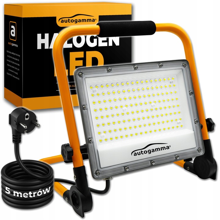 Halogen LED Naświetlacz Lampa 100W 10000LM 4000K Oświetlenie Garaż