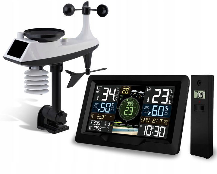 Bezprzewodowa stacja pogodowa pogody higrometr termometr budzik