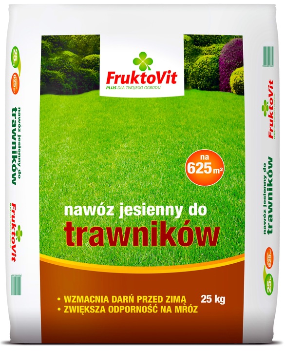 FRUKTOVIT JESIENNY NAWÓZ DO TRAWY TRAWNIKA FOSFOR POTAS DUŻY WOREK 25