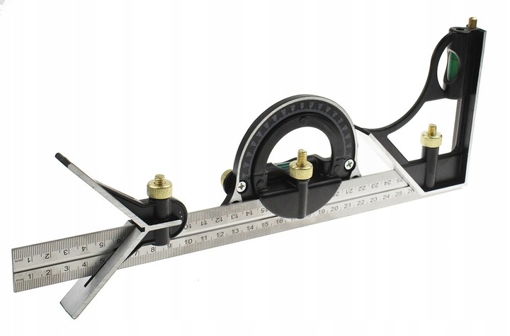 KĄTOWNIK KOMBINOWANY LINIAŁ 300 mm KĄTOMIERZ 0-180