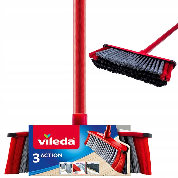 Vileda Szczotka 3Action z kijem do kurzu sierści
