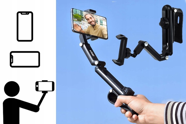 SAMOCHODOWY UCHWYT NA TELEFON NA OSŁONĘ PRZECIWSŁONECZNĄ DO AUTA REGULOWANY