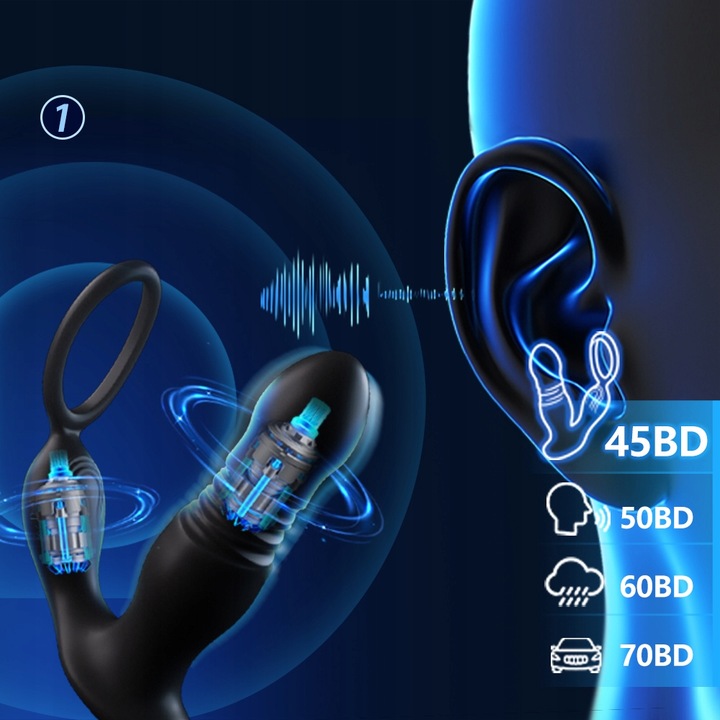 Wibrujący masażer prostaty Wibrator analny czarny