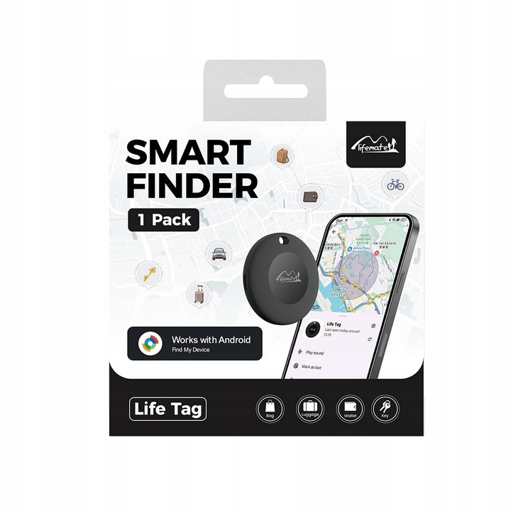 LifeMate 4szt. LOKALIZATOR GPS TRACKER DO ROWERU AUTA KLUCZY GOOGLE