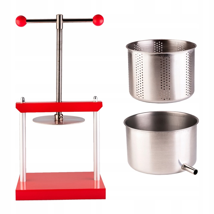 WYCISKARKA PRASA RĘCZNA DO WYCISKANIA OWOCÓW WINA SOKÓW 3L STAL