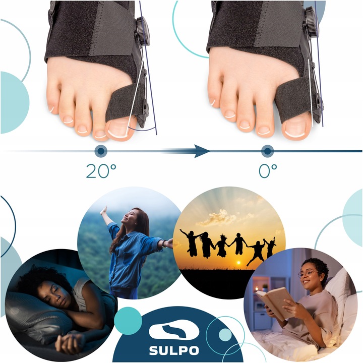 Aparat korygujący ułożenie dużego palca korektor na haluksy separator prawy