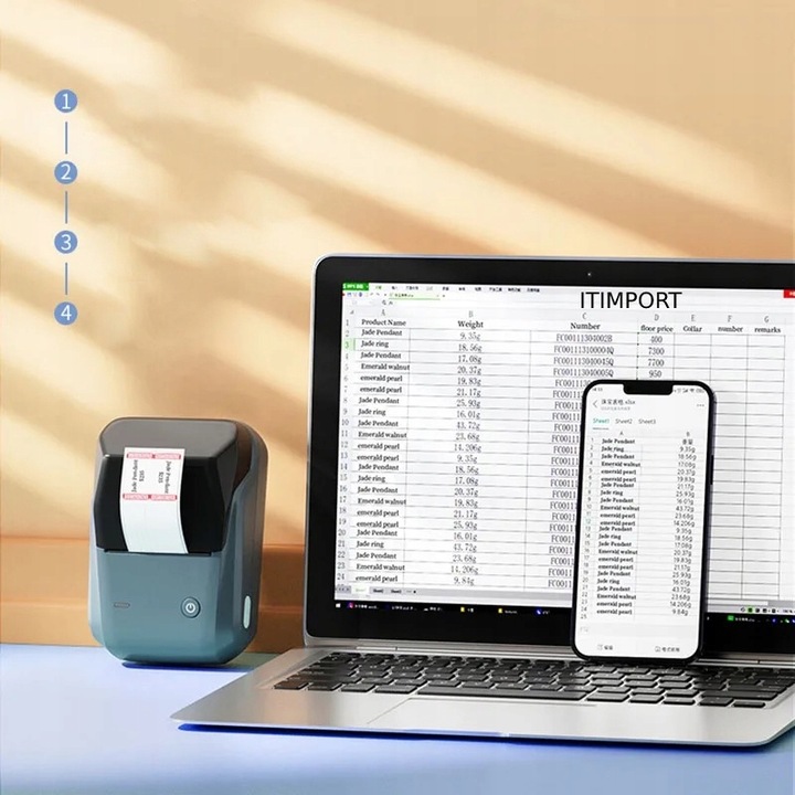 NIIMBOT B1 Drukarka Termiczna NAKLEJKI Bluetooth
