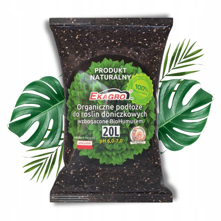 Organiczne Podłoże PREMIUM do Roślin Doniczkowych Zielonych Eko Bio