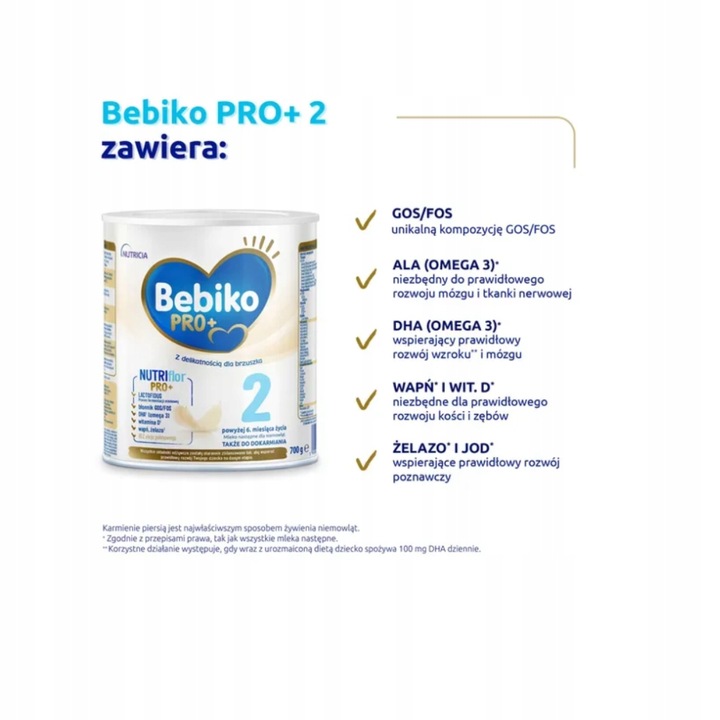 Bebiko Pro+ 2 Mleko następne 6 miesięcy + 700 g