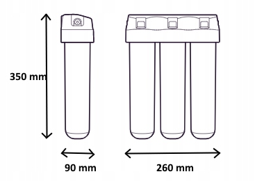 Filtr wody pitnej pod zlew Aquaphor Kryształ H zmiękczający czarna