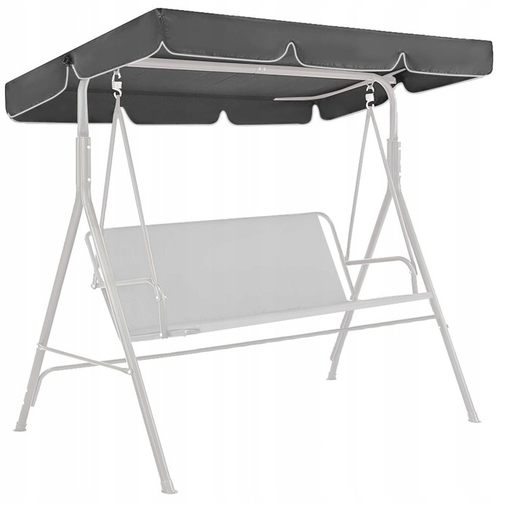 Daszek osłona do hustawki ogrodowej 112x166cm graf