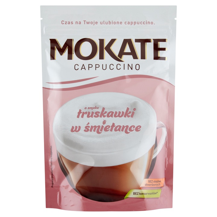 Pyszna Kawa Cappuccino Truskawka w Śmietance 110g Mokate x6