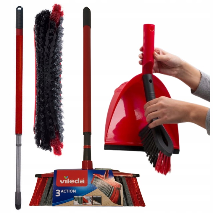 Szczotka do zamiatania miotła z drążkiem teleskopowym Szufelka i