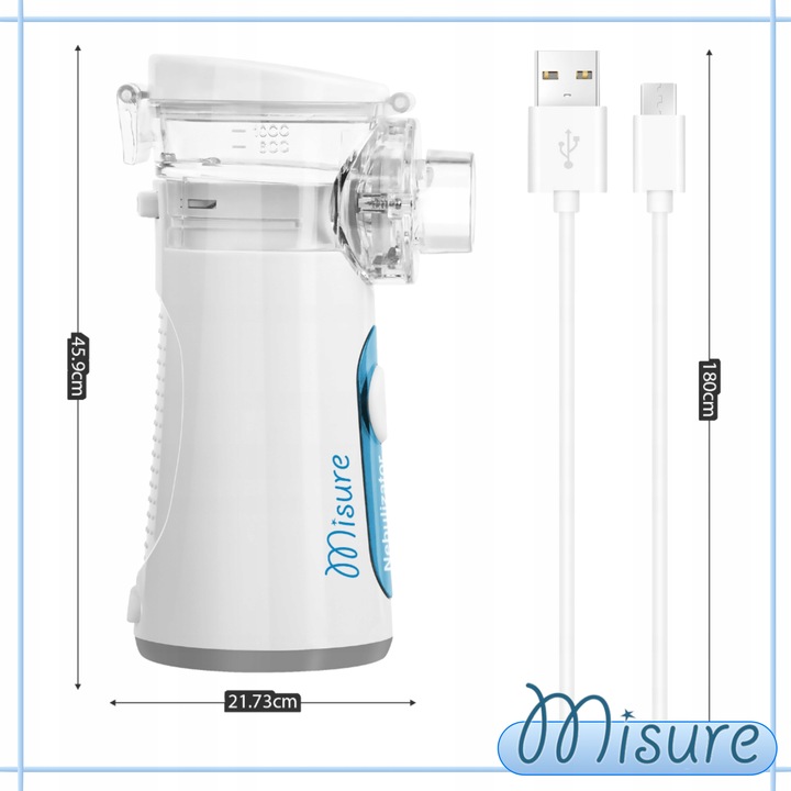 Inhalator Nebulizator Siateczkowy Przenośny Misure MI-MESH z Akumulatorem