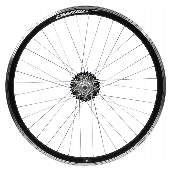 KOŁO ROWEROWE 26 CALI TYŁ TYLNE WOLNOBIEG 6 RZĘDOWY ALU V-BRAKE CZARNE