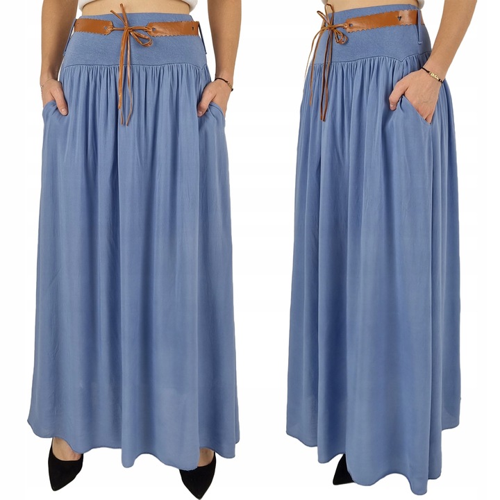 ZWIEWNA DŁUGA SPÓDNICA MAXI DO KOSTEK BOHO DAMSKA