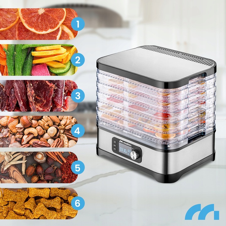 DUŻA SUSZARKA DO GRZYBÓW OWOCÓW WARZYW SPOŻYWCZA 6 SIT MOCNA 450W