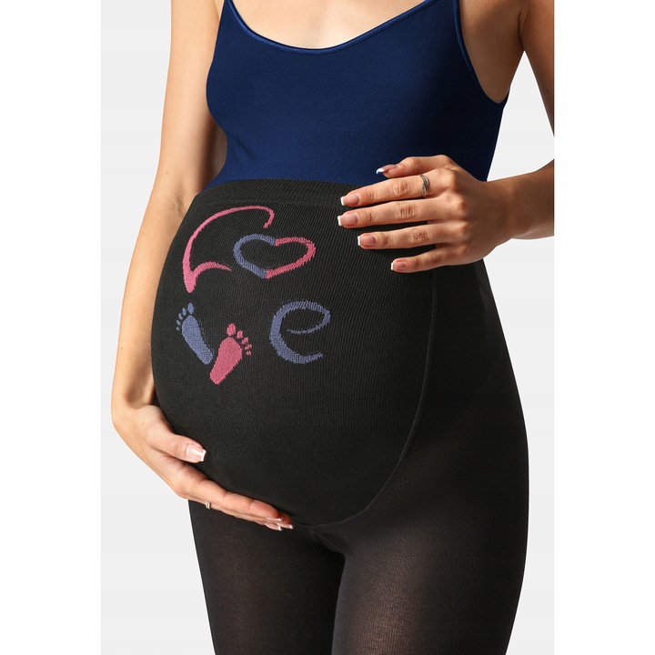 Be Mammy Rajstopy ciążowe 150 DEN bawełna L