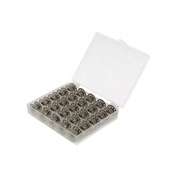 Szpulka do bębenka do maszyny do szycia metalowa 25 szt. pudełko