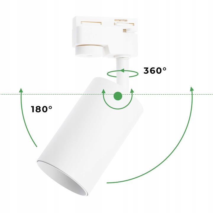 Zestaw Szynoprzewód Szyna 4m + 8x Lampa Reflektor GU10 230V Sufitowa