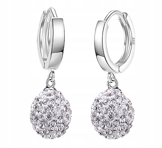 SREBRNY KOMPLET BIŻUTERII 925 DAMSKIEJ ŚLICZNE CYRKONIE SWAROVSKI + GRAWER