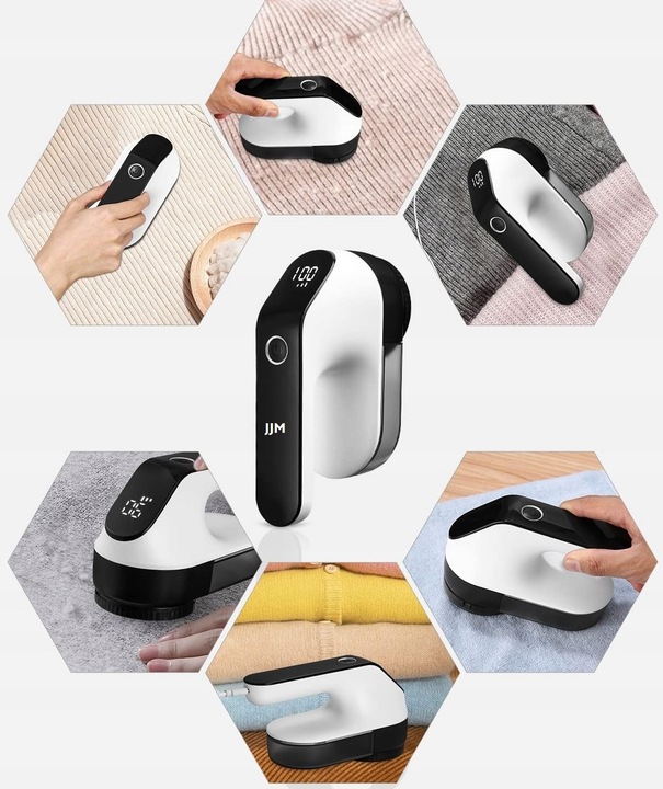 Golarka Maszynka JJM do ubrań akumulatorowa na zmechacenia kulki USB