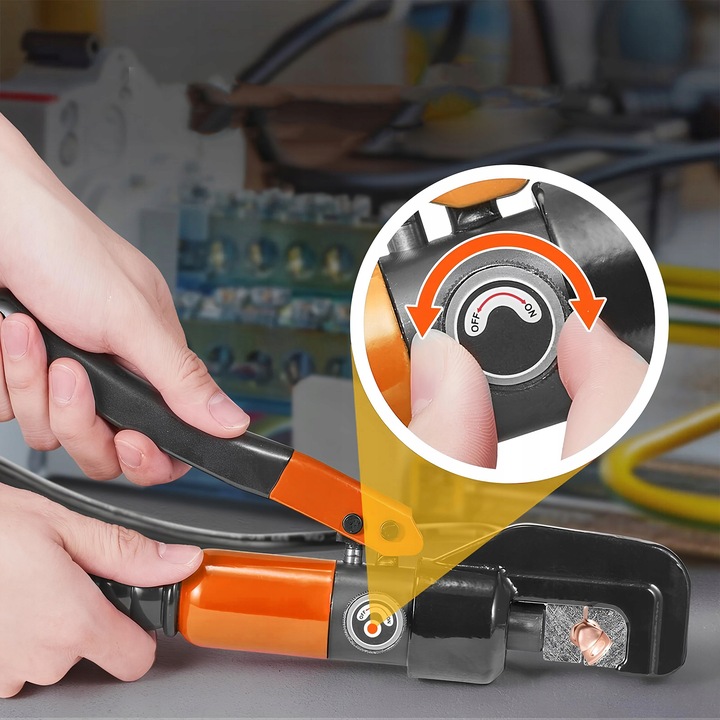 ZACISKARKA DO TULEJEK PRASKA DO KABLI SZEŚCIOKĄTNA HYDRAULICZNA +