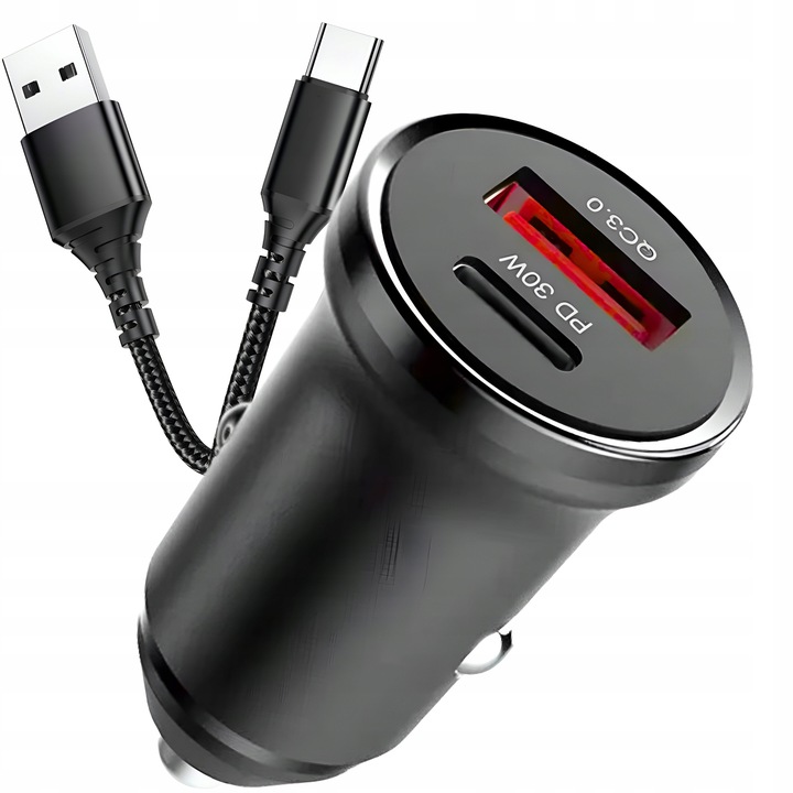 Ładowarka samochodowa , USB typ C Agiler 3000 mA