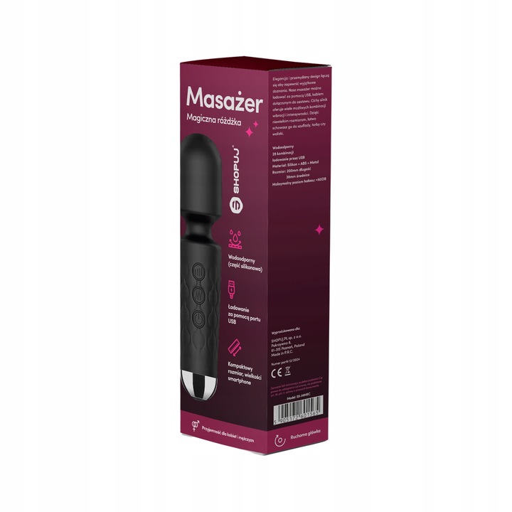 MASAŻER ŁECHTACZKI MOCNY WIBRATOR MAGICZNA RÓŻDŻKA STYMULATOR MAGIC WAND