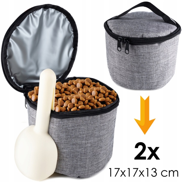 Torba podróżna dla psa miski pojemniki smycz worki