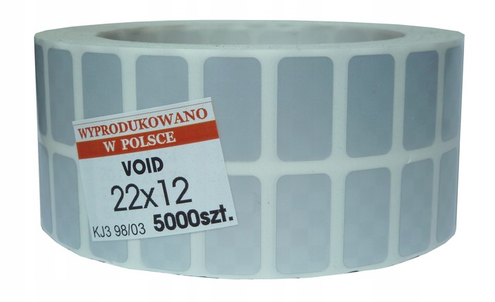 PLOMBY STICKERY VOID SREBRNY MAT 22x12 HIT/5000szt