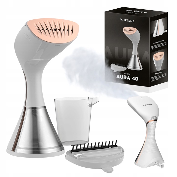 ŻELAZKO PAROWE PAROWNICA DO UBRAŃ STEAMER PAROWY ZESTAW Vertenz 1650W