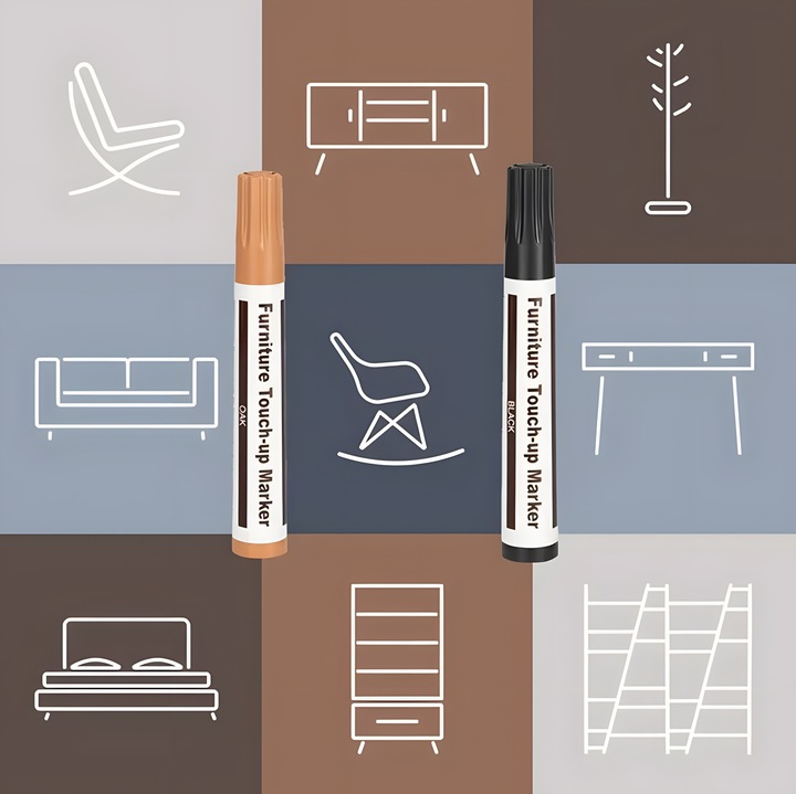 ZESTAW NAPRAWCZY MARKERY DO RYS NAPRAWY PANELI MEBLI DREWNA DRZWI WOSK