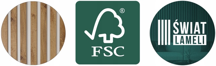 Lamele ścienne na Białej Płycie Dąb Różne kolory POLSKIE PREMIUM - 275x46cm