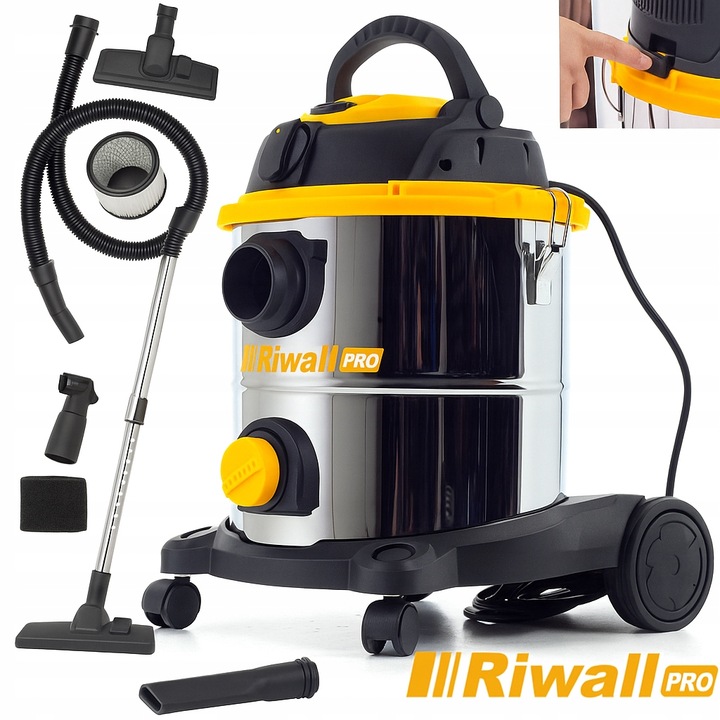 Riwall Zyga 2 bezworkowy odkurzacz przemysłowy sucho-mokro z