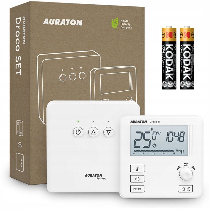 BEZPRZEWODOWY STEROWNIK KOTŁA PIECA REGULATOR TEMPERATURY TERMOSTAT AURATON