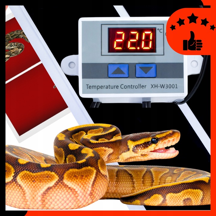 MATA GRZEWCZA GRZEJNA DO TERRARIUM 15x28cm 7W TERMOSTAT DLA GADÓW