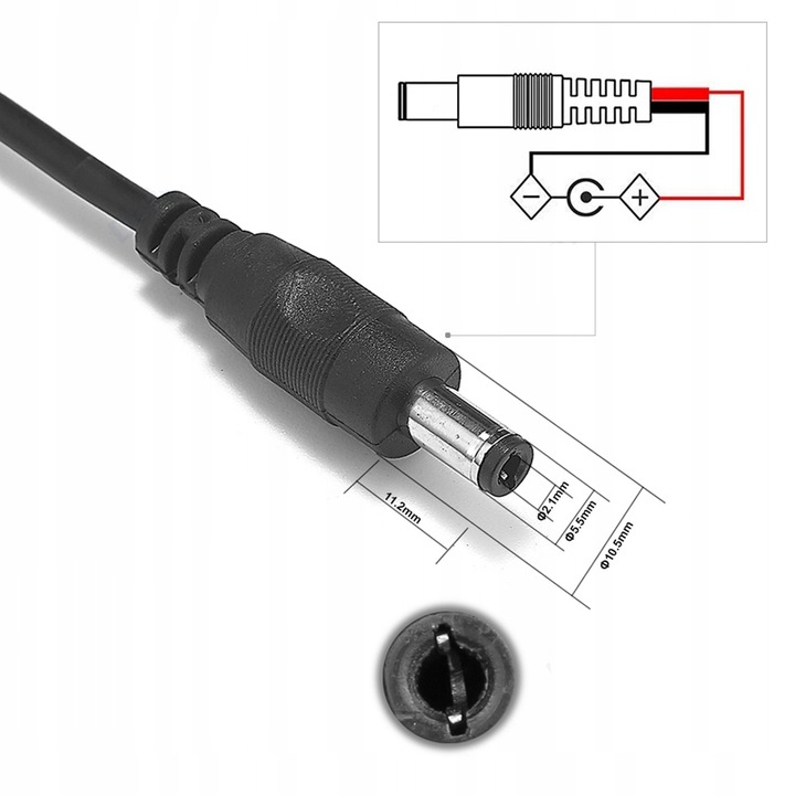 Przedłużacz Zasilania DC 5m 5.5/2.1mm