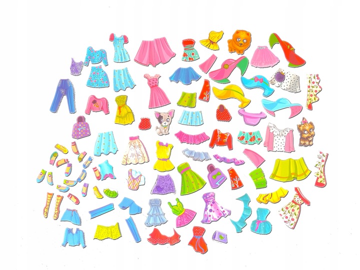 Układanka magnetyczna Modna Dama ubieranka 72w1