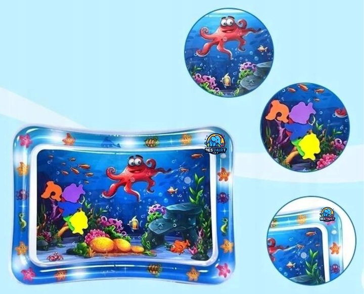 Dmuchana Mata Wodna Sensoryczna Dla Niemowląt Mata Wodna XXL 69cm