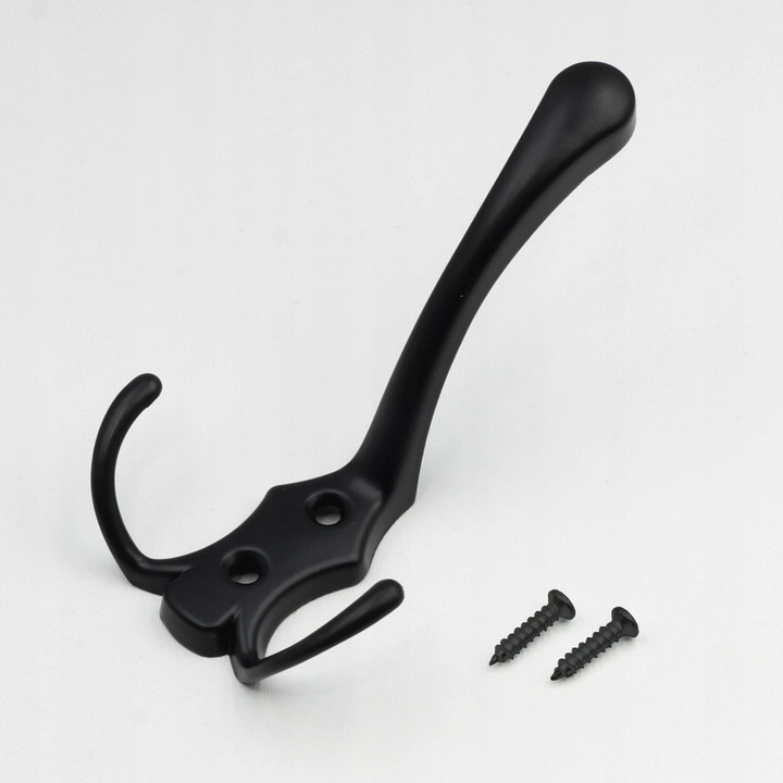 10x HACZYK NA UBRANIA CZARNY WIESZAK NA UBRANIA ŚCIENNY WIESZAK MEBLOWY