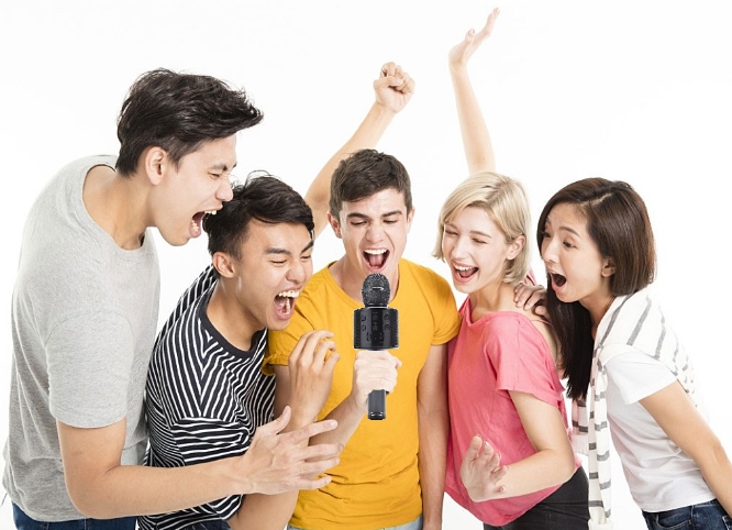 MIKROFON DLA DZIECI BEZPRZEWODOWY BLUETOOTH Z GŁOŚNIKIEM KARAOKE NA PREZENT